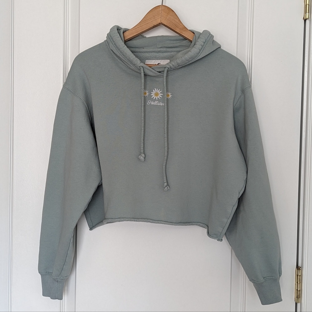 Hollister Cropped Hoodie - Medium